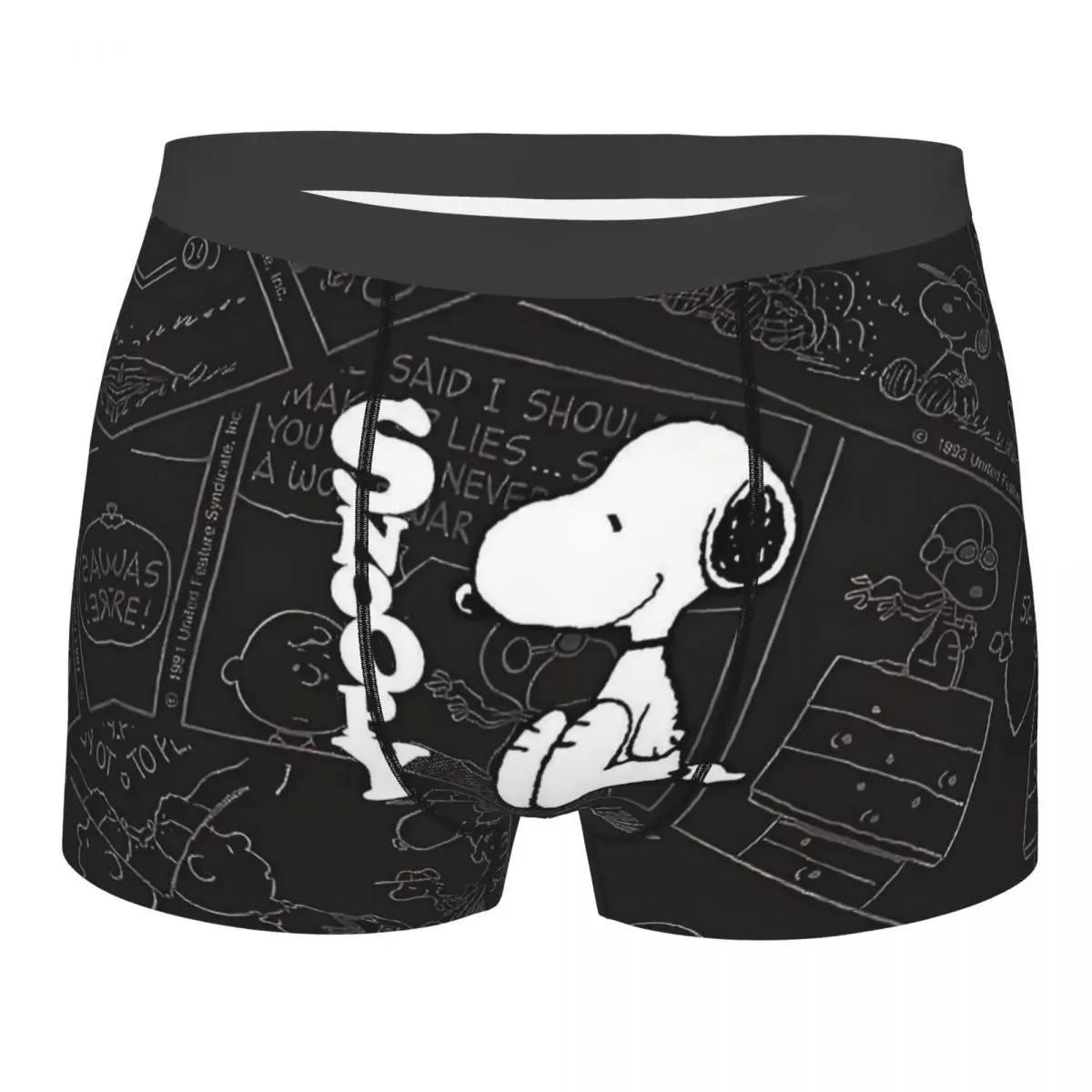 

Нижнее белье S-Snoopys на заказ, мужские эластичные трусы-боксеры с комиксами, шорты, мягкие трусы для мужчин