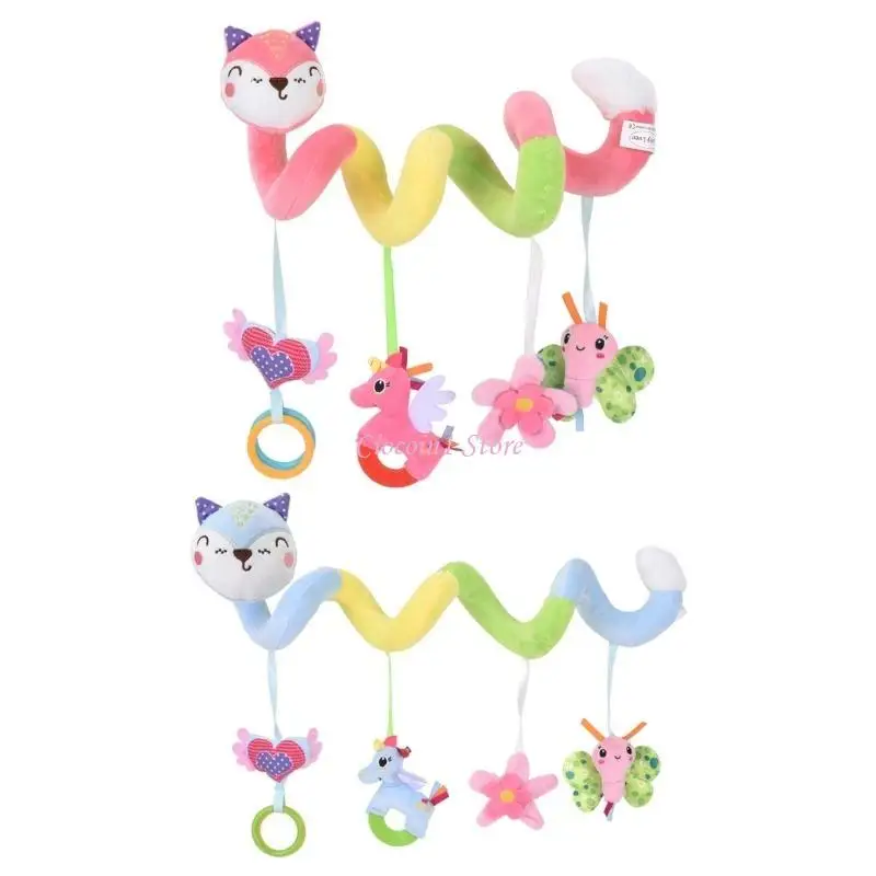 Y1UB Spirals Spiras giocattolo per bambini Hangings Rattle Pollrer giocattolo sedili per auto giocattolo giocattolo peluche
