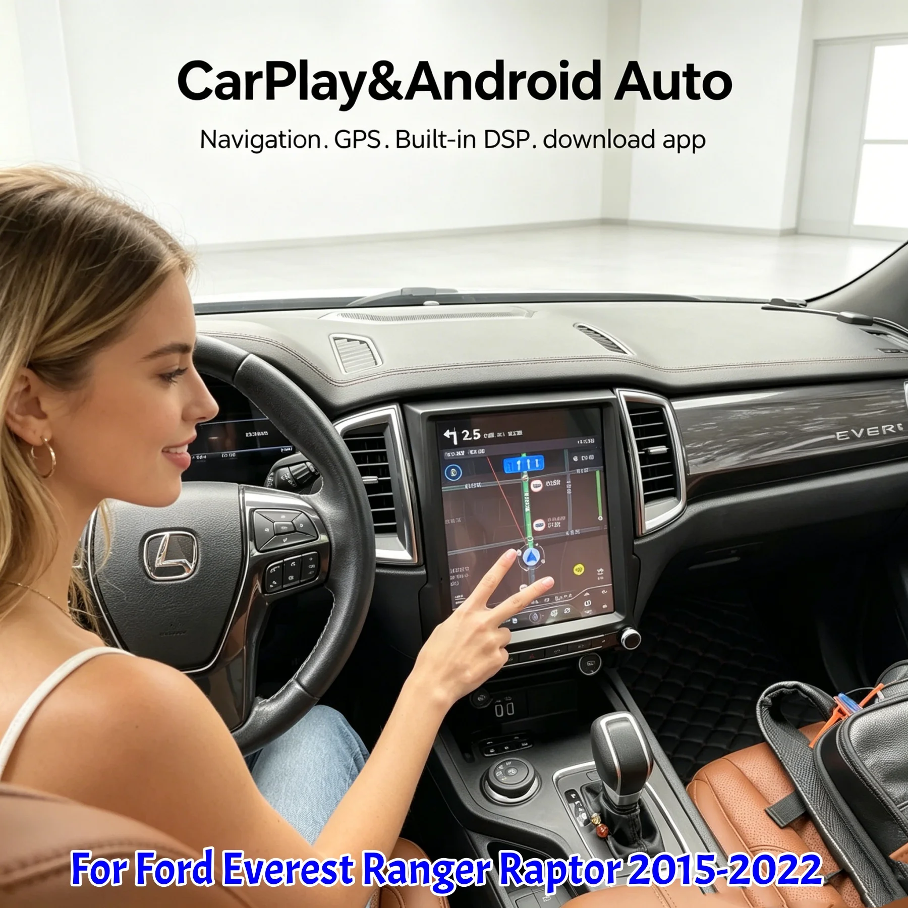 

12.1'' Car Radio dsp For Ford Everest Ranger Raptor 2015-2022 Multimedia Player Vertical Screen Android 14 Stereo Carplay GPS