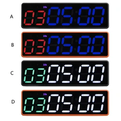 Gym Timer Clock Workout Timer Interval Clock Stopwatch Count Down/Up Interval Timer LED Fitness Training Timer Outdoor