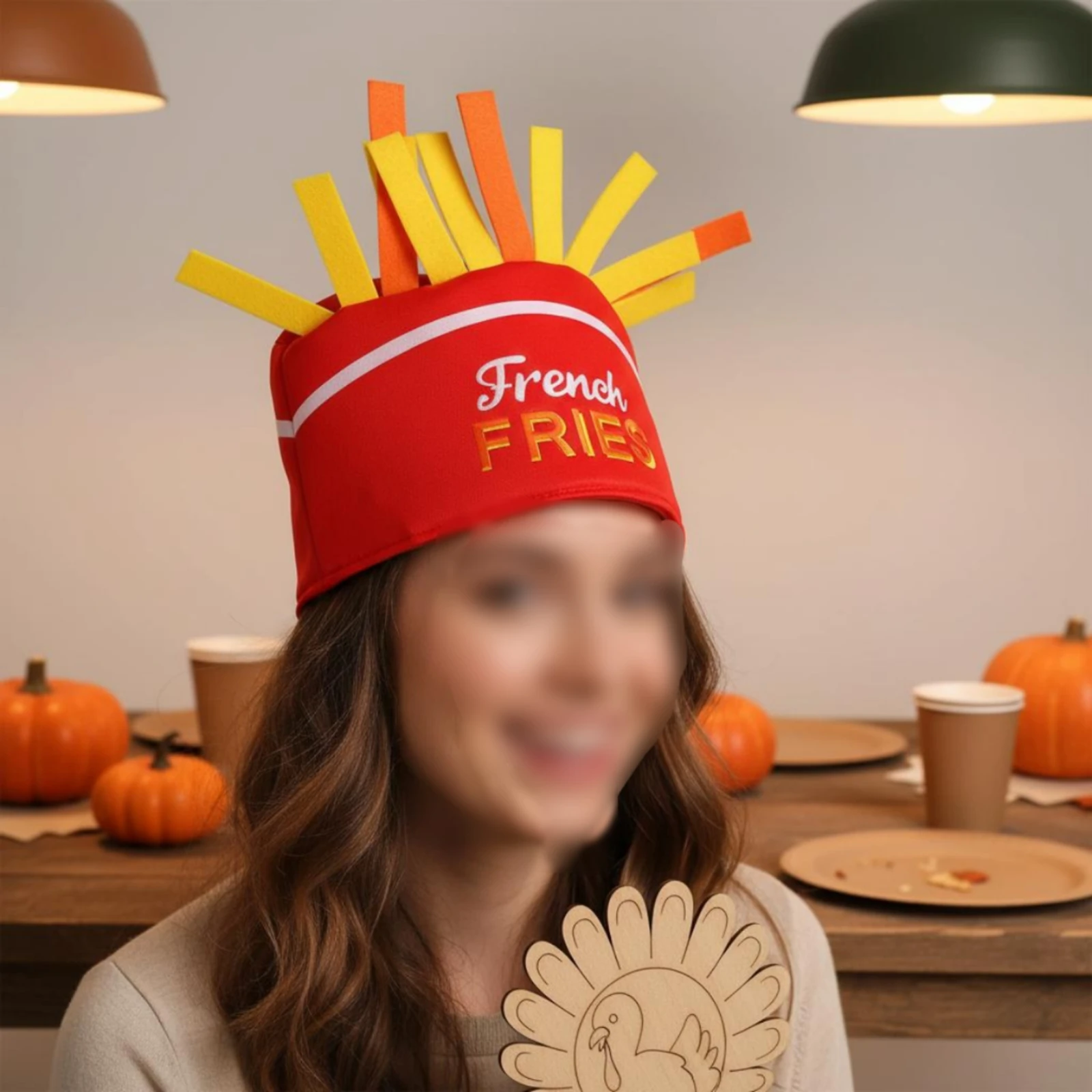 

Funny Taco Headpiece Party Prop Tortilla Costume Hat Taco Hat Novelty Soft Polyester for Thanksgiving, Performance
