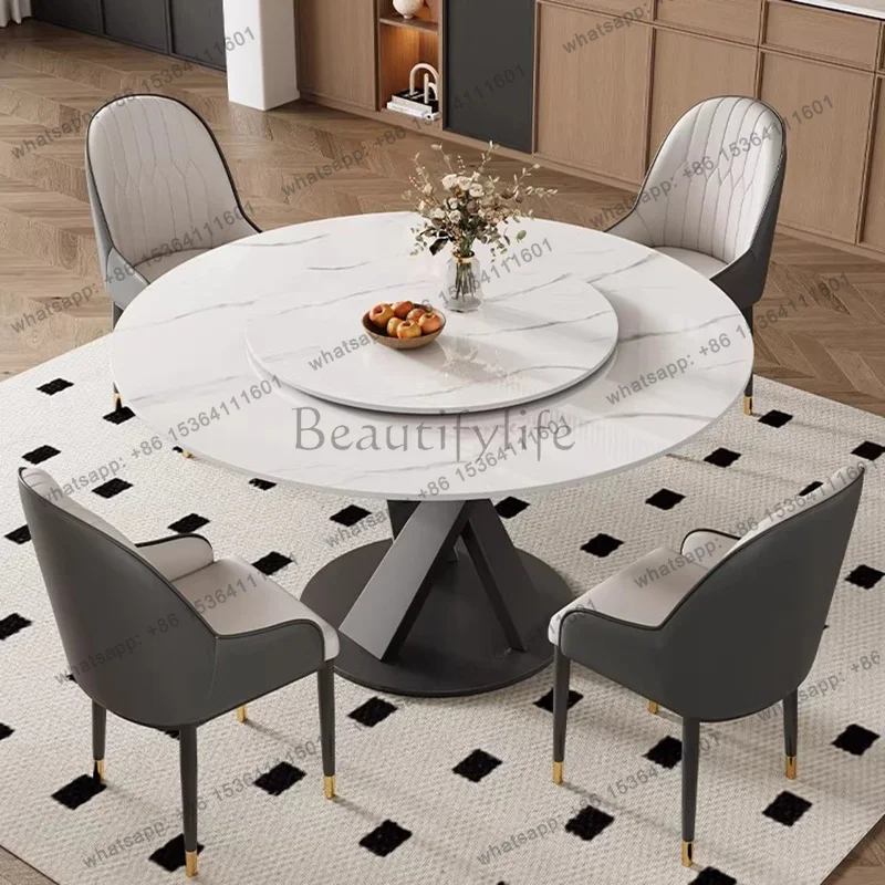 PG Round Reception Dining Table Space Saving Designer Wood Kitchen Dining Table Lounge Modern Mesas De Comedor Office Furniture