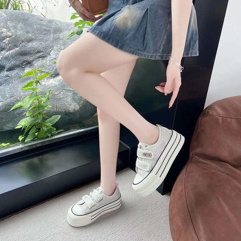 أحذية CRLAYDK النسائية الشبكية سهلة الارتداء على أحذية التزلج بخطاف وحلقة أحذية رياضية صيفية عصرية قابلة للتنفس كاجوال للمشي للسيدات #2