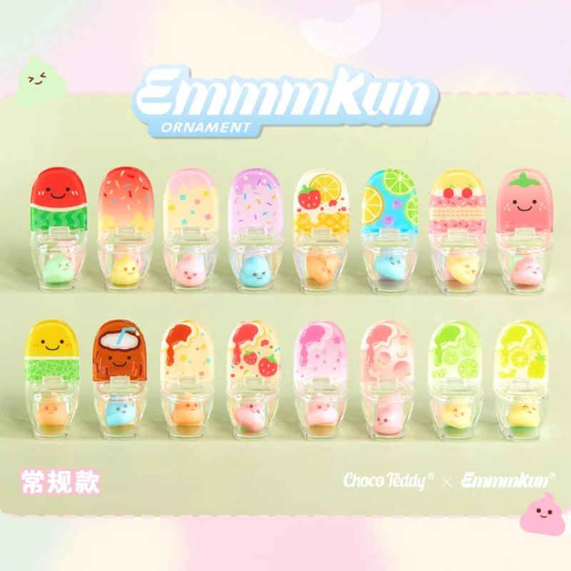 Mini emmmkun série de banheiro caixa cega emmm luminosa cocô figura ornamentos de mesa brinquedos colecionáveis presente aniversário do miúdo
