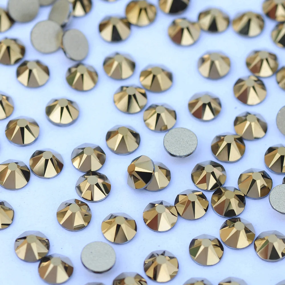 PUBRILEX-Crystal 288 Stück Glas-Strass Nicht-Hotfix Flache Rückseite Strasssteine DIY Nagelkunst Handwerk Kleidungsdekoration 8 Große 8 Kleine 2088 – Detail 10