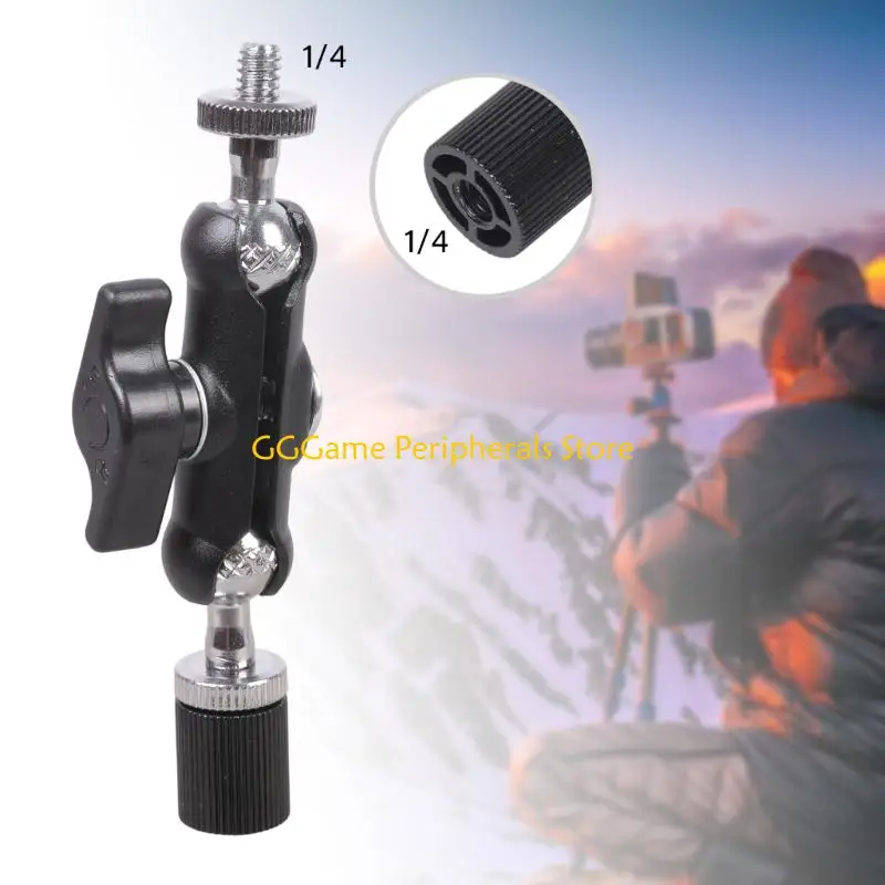 U55B مستقر 1/4 بوصة محول قابل للتعديل 1/4 أنثى إلى 1/4 ذكر برغي تمديد قضيب للكاميرا التخييم الخفيفة