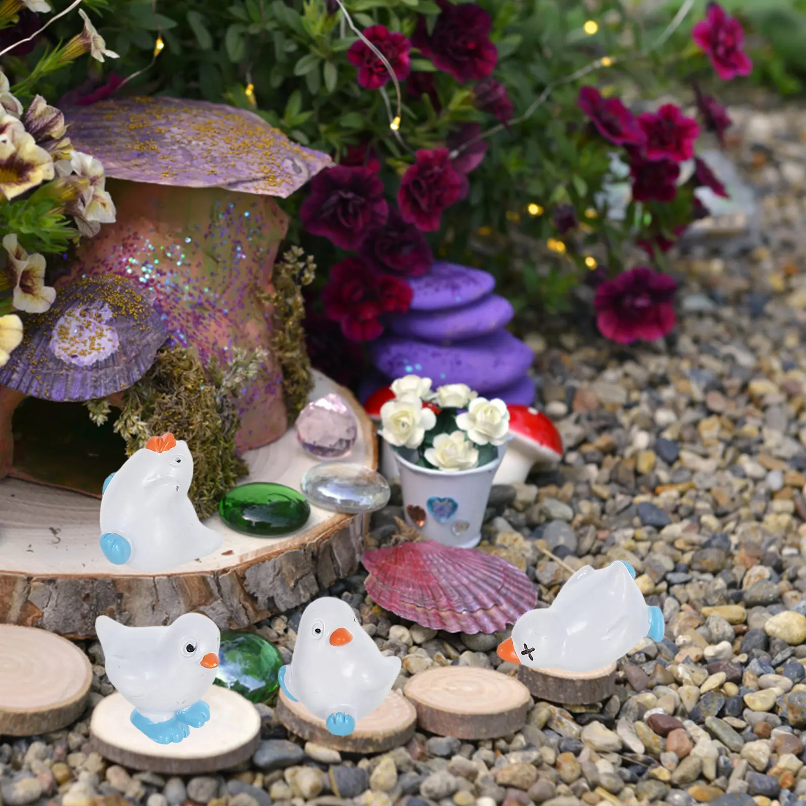 12Pcs Resin Mini Bird Ornament - Bonsai Garden For Desk ulasan dan harga