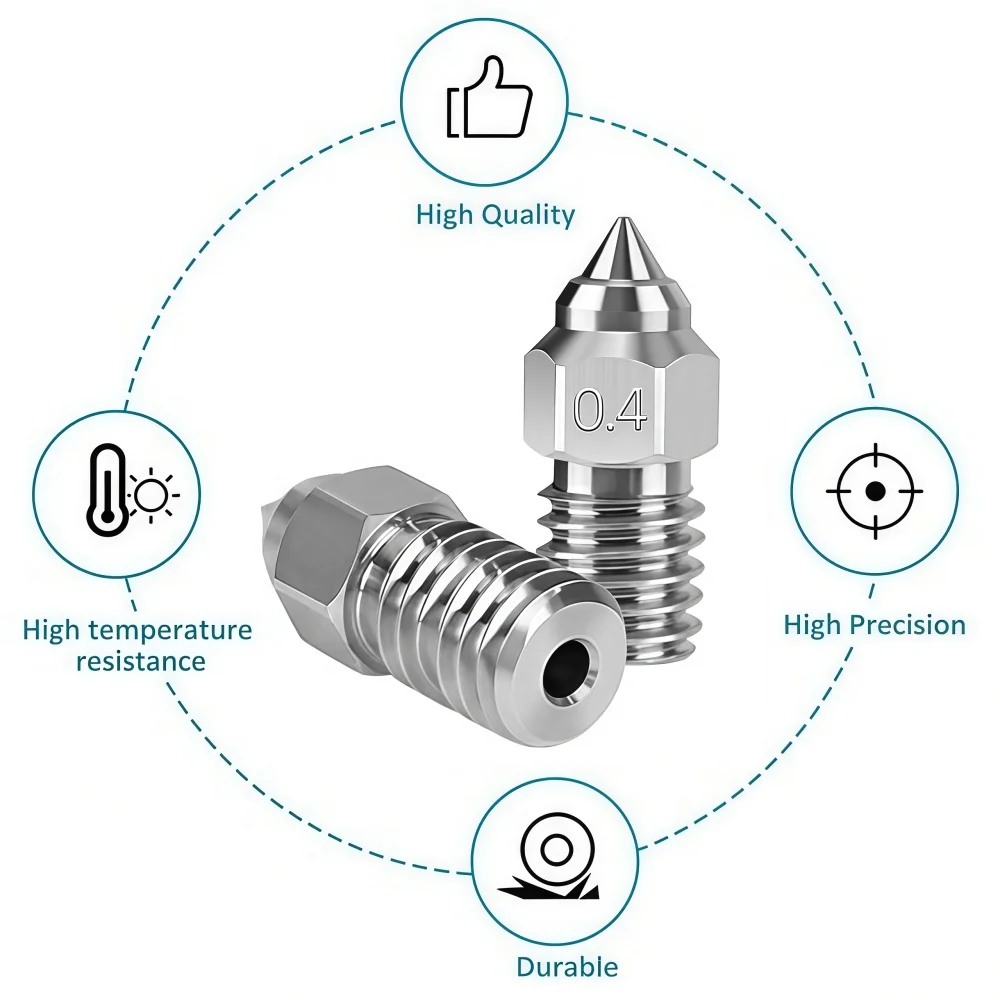 

Комплект никелированных медных сопел Creality Ender 3 V3 SE, высокотемпературные, износостойкие, для Ender 3 V3 SE/Ender 5 S1/Ender 7