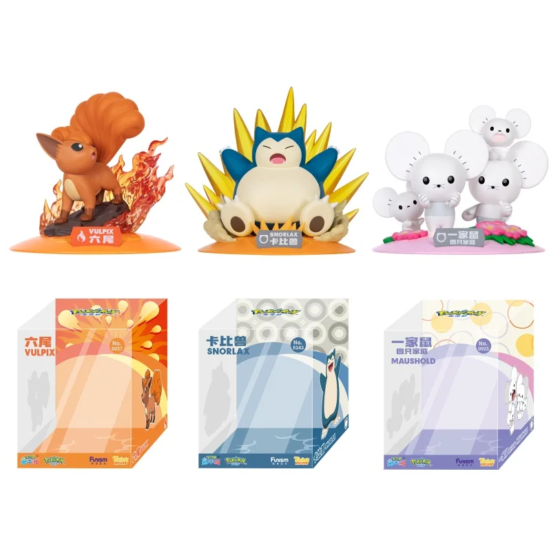 

Аниме-фигурки Pokemon: Снорлакс, Вульпикс, Маушолд, Фанисм — Оригинальная коллекция, игрушки-модели, украшения, подарки на день рождения