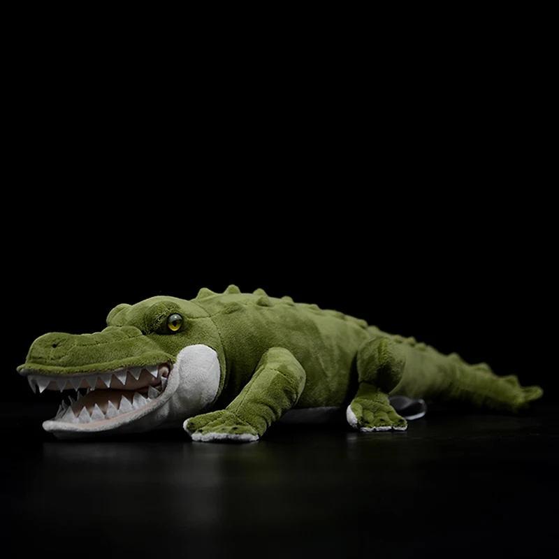 50cm New Crocodile Soft Plush Toy Simulation Green Alligator Real Life Doll Crocodylus siamensis Animal Model Gift