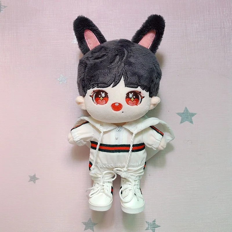 New Xiao Zhan Doll White Sportswear Wang Yibo Cotton Doll Clothes Xiaozhan Plush Toys For Couple Xiao Zhan Plush Doll