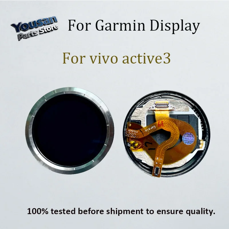 100% Original LCD Tested Touch Screen For Garmin Vivo Active 3 Smart Watch Active 3 Display Digitizer Repair Parts Replacement