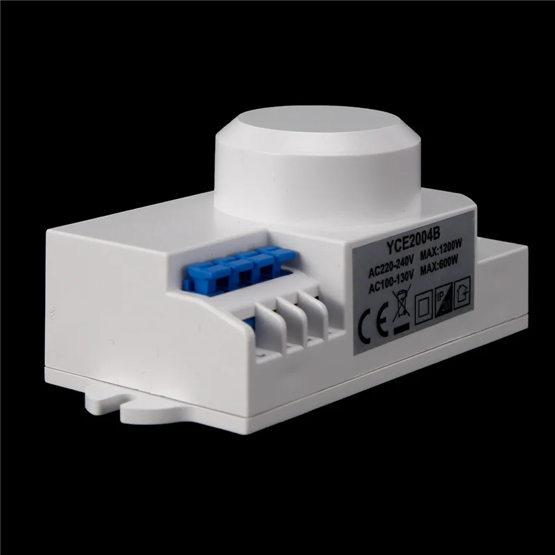 B24B 220V 360 Graus Sensor de Microondas Interruptor de Luz Indução Microondas Sensor de Movimento Interruptor Sensor de Vibração