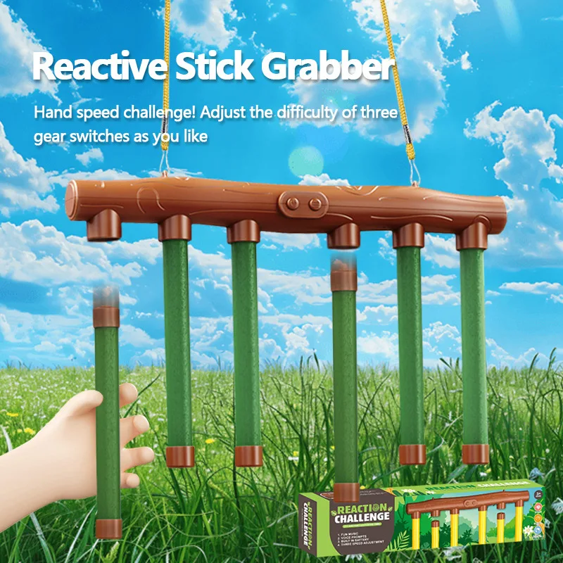 

Тестер скорости и координации тренировочных дубинок с быстрой реакцией, красные, черные палочки, система крючков, ручной портативный рефлекторный тестер для рук и глаз