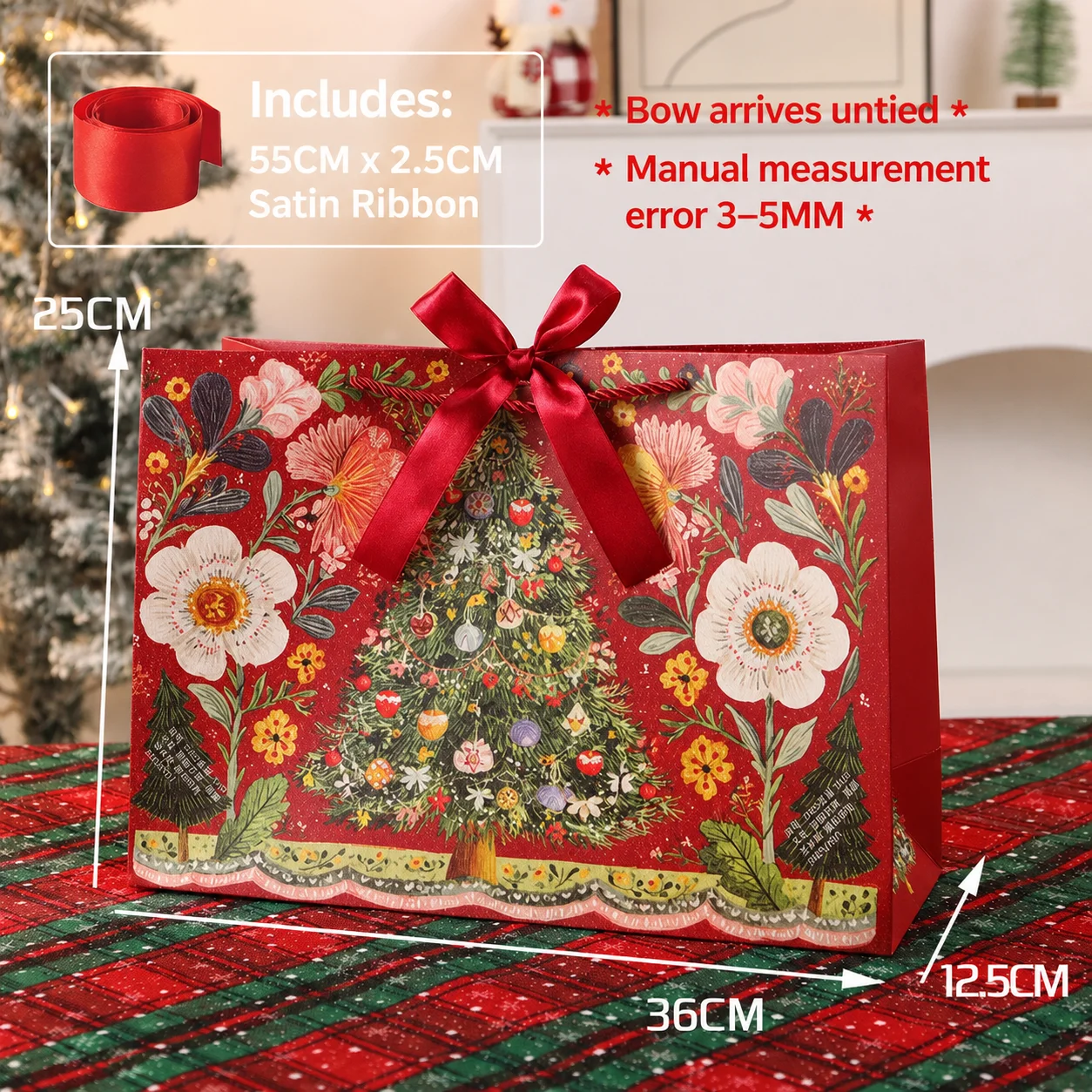 Christmas Present Bag Sturdy Christmas Paper Gift Bag Santa Claus Gift Bag Christmas Themed For New Year Gift Wrapping Small