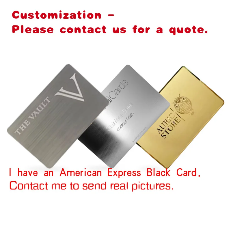 

custom.Custom Engraved Stainless Steel Vip Metal Card Contactess Metal Business Cards Laser Engraving