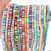 Clay Beads 6mm Mutilcolor Chip Disk Flat Round Loose Handmade Polymer Fimo Spacer Bead for Jewelry Making DIY Necklace Bracelet