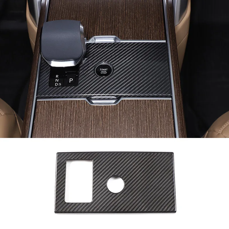 

Real Carbon Fiber For Range Rover Vogue 2024 2025 Car Center Control Shift Panel Frame Decorative Sticker Car Accessories