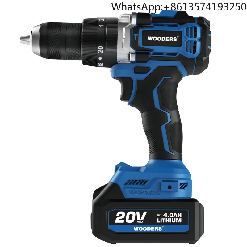 

20V Brushless Powerful Impact Drill with 1pc 4A Charger