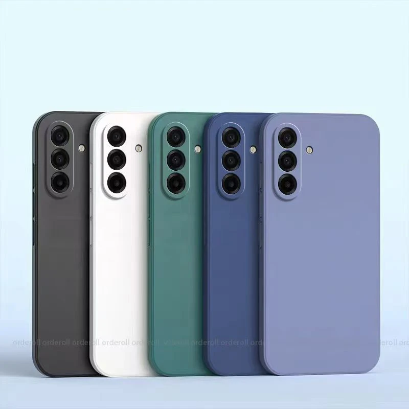Quadratische Silikon-Handyhülle für Samsung Galaxy A17 A27 A37 A57 A07 A06 A16 A26 A36 A56 Modische Sturzsichere Schutzhülle