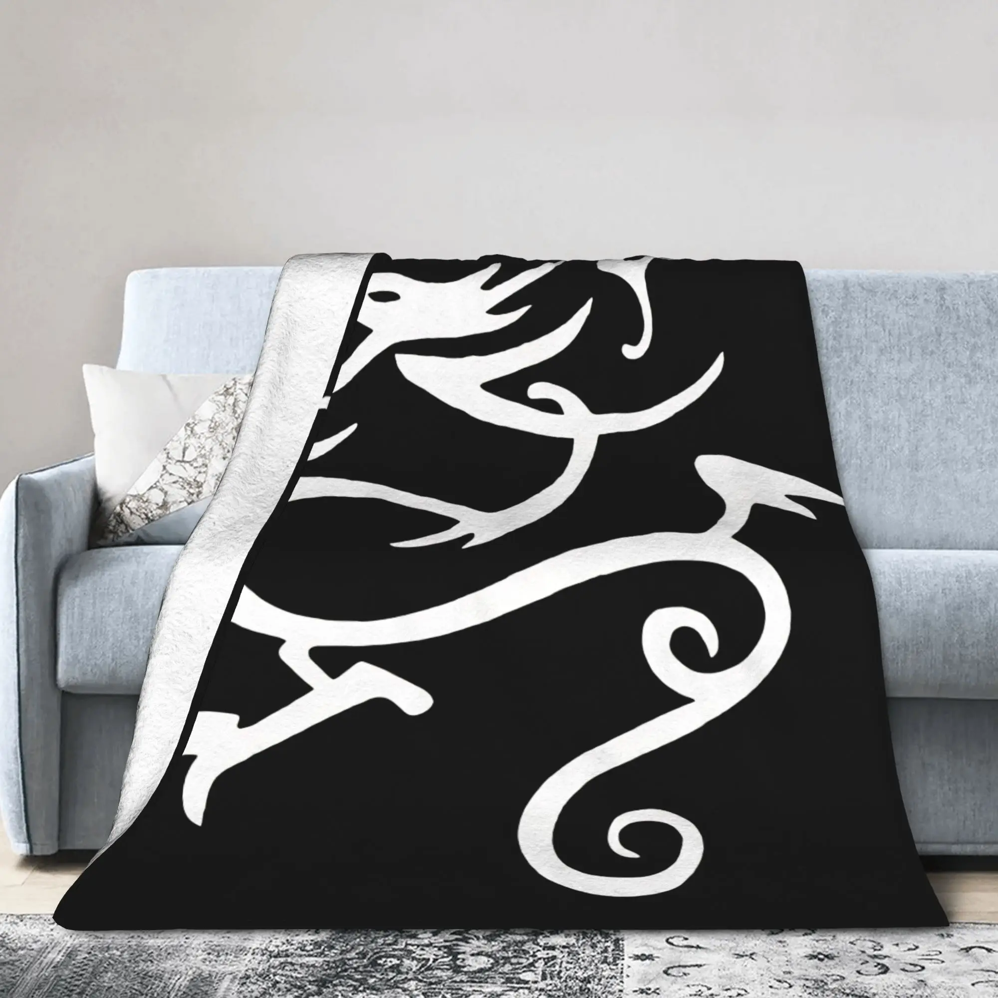 Sick Of It All Dragon Blankets Punk Rock Fleece Vintage Breathable Throw Blankets for Home Spring/Autumn