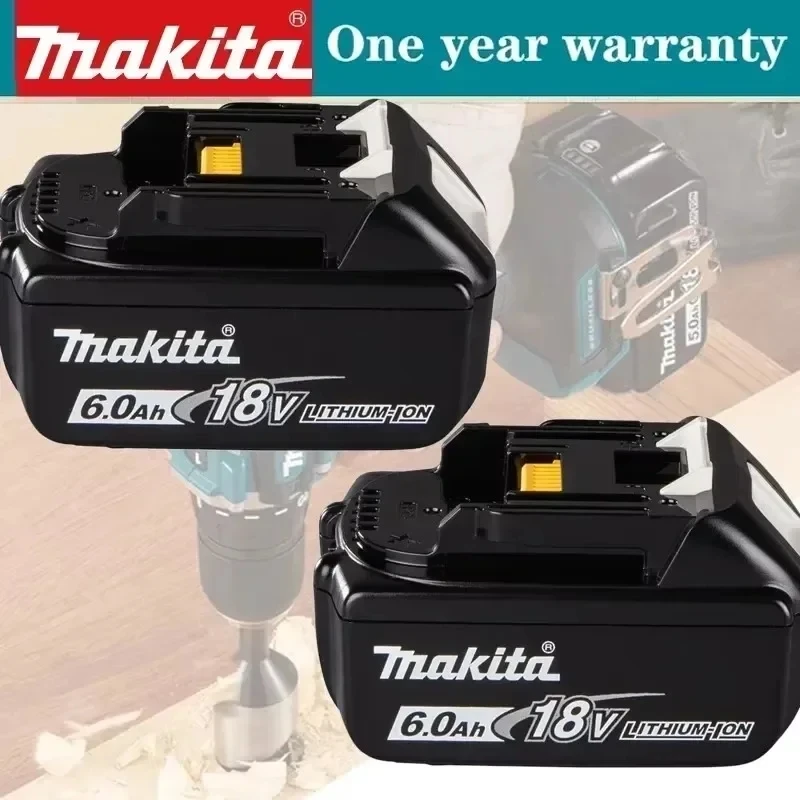 100% оригинальная батарея Makita 6Ah для Makita 18 В BL1840 BL1830B BL1850B BL1850 BL1860 BL1815, сменная литиевая батарея
