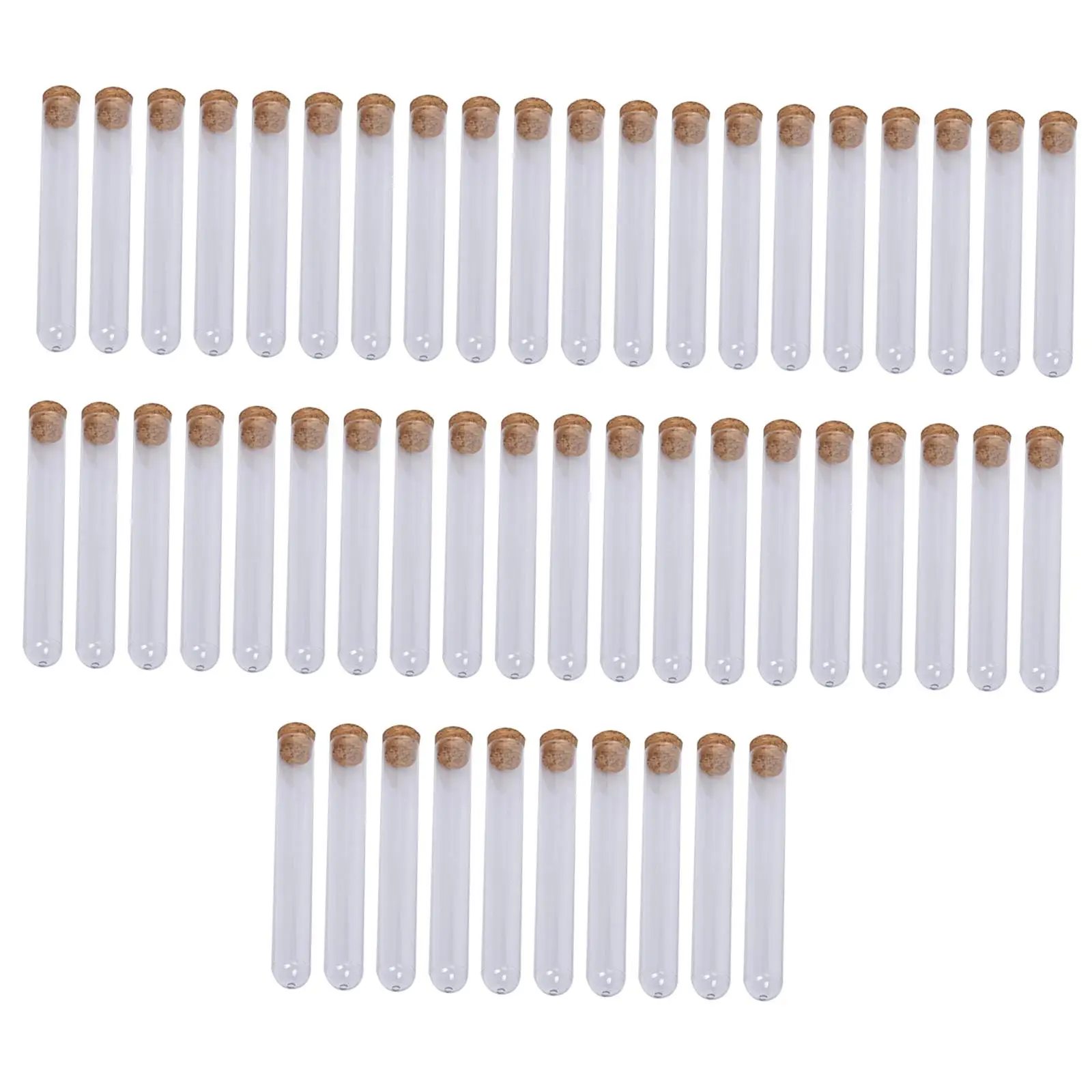 Clear Sample Storage Tubes with Wooden Stopper for Spice Container Seasoning Bottle Organization