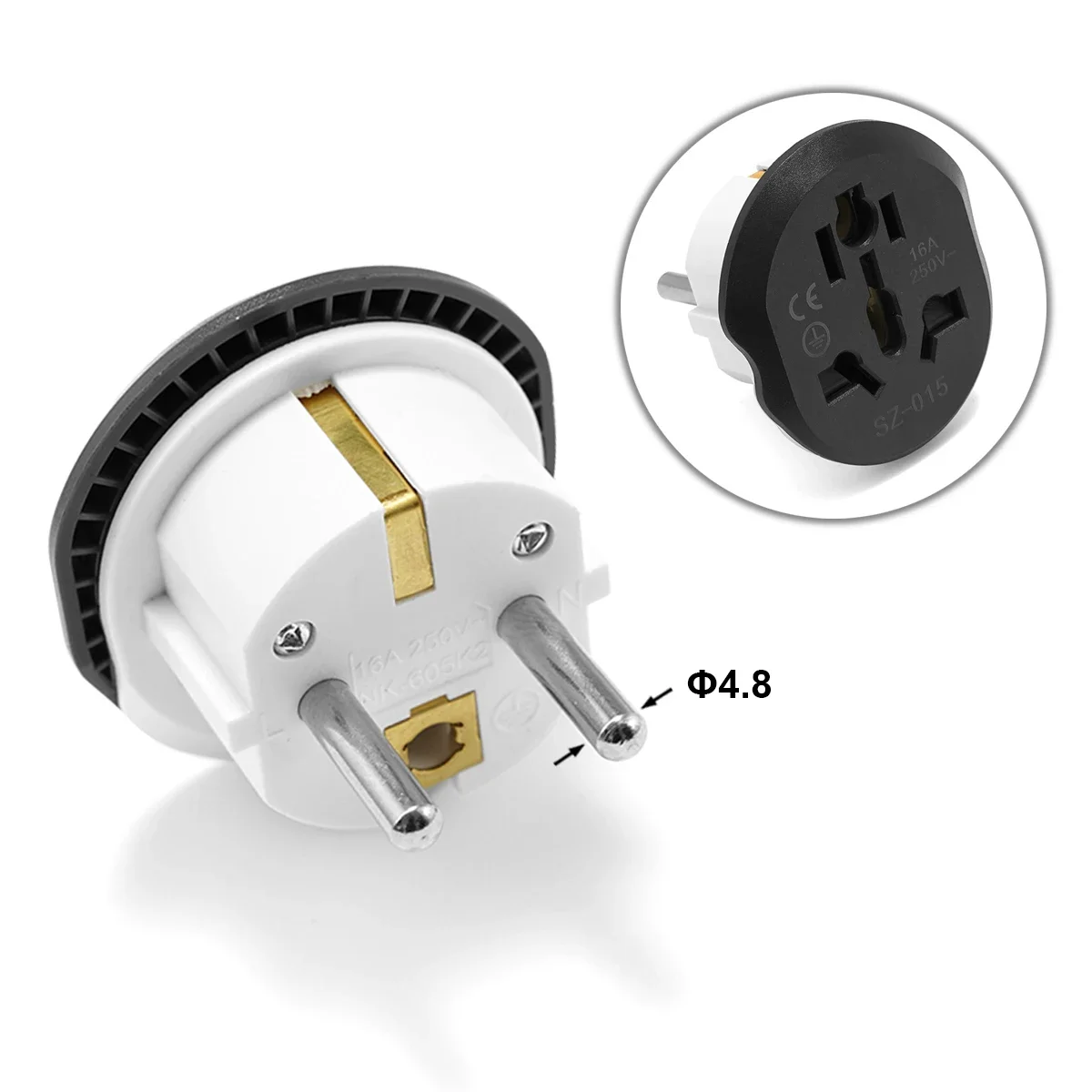 Universal European EU Plug Adapter AU UK American US To EU Travel Adapter Electric Plug Power Charger Sockets Electrical Outlet