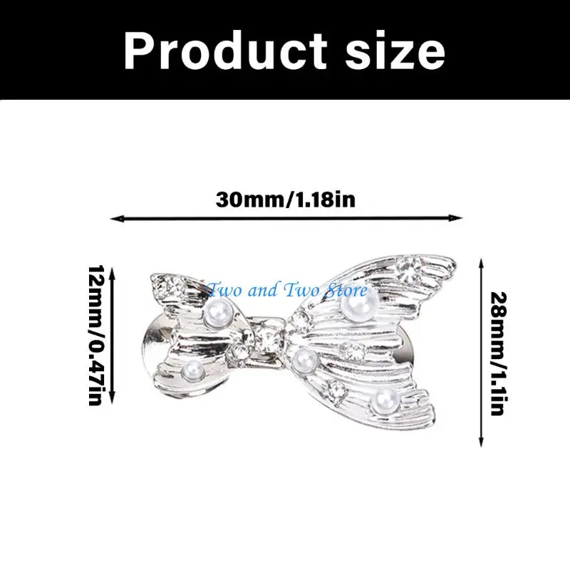 مشبك حزام خلفي من اللؤلؤ اللامع HX6F للجينز مشد خصر قابل للتعديل قابل للفصل
