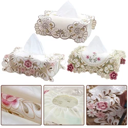 1pc Exquisite Vintage Lace Fabric Tissue Box Cover 23x13cm Lace Romantic Of Household Art Car Napkin Paper Tissue Box Home Decor