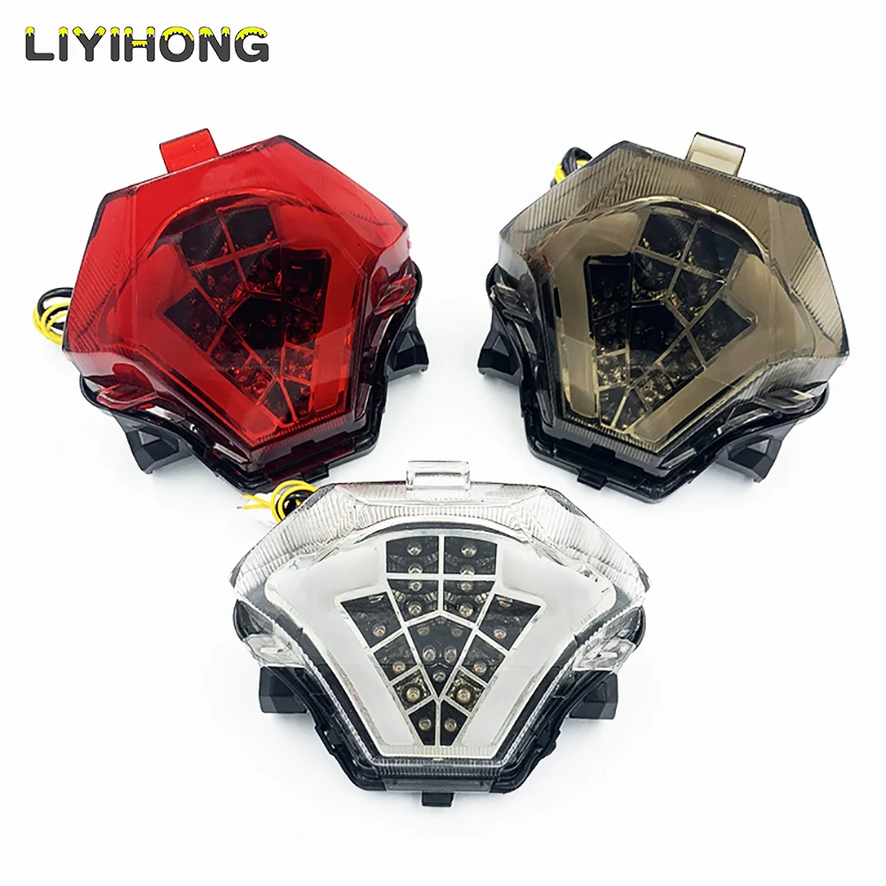LED الخلفية بدوره إشارة مؤشر لياماها YZF R3 R25 Y15ZR MT07 FZ07 LC150 MT-07 YZ-F مصباح دراجة نارية الضوء الخلفي الفرامل