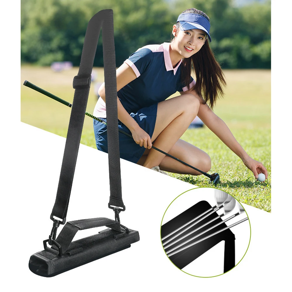 1pc Compact Golf Bags Pouch Lightweight Mini Driving Range Golf Club Training Storage Case with Shoulder Strap for Man Woman Red