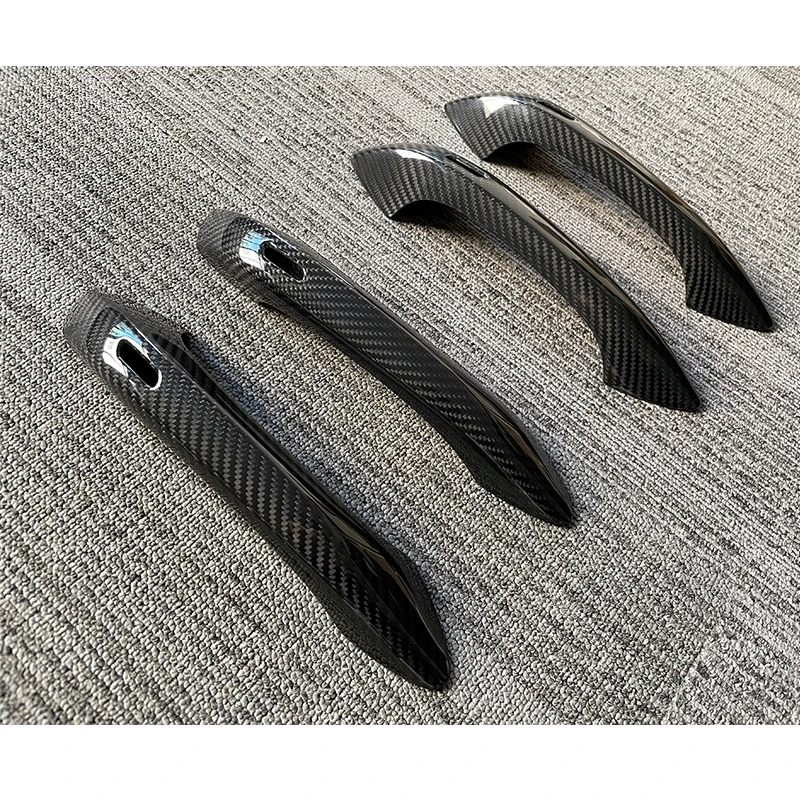 마칸 카이엔 외부 핸들용 신형 업그레이드 카본 파이버 도어 핸들 커버
