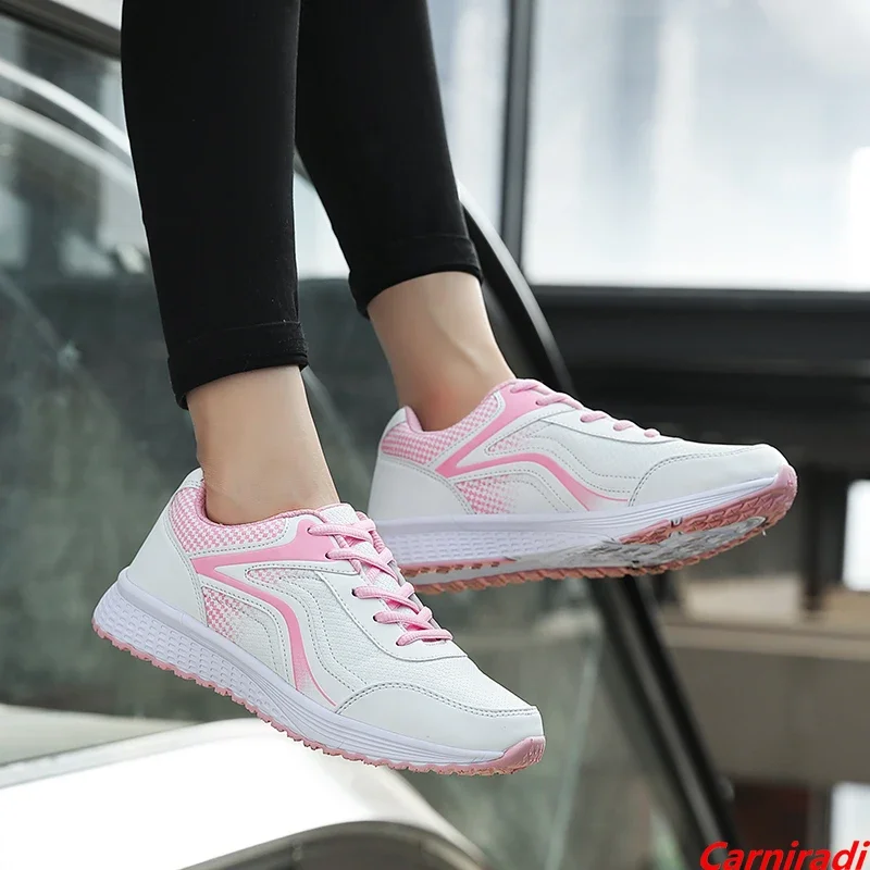 Fashion Spring Waterproof Athletics Running Shoes Women Outdoor Baskets Soft Casual Sneakers Ladies Non-slip Flats Walking Shoes