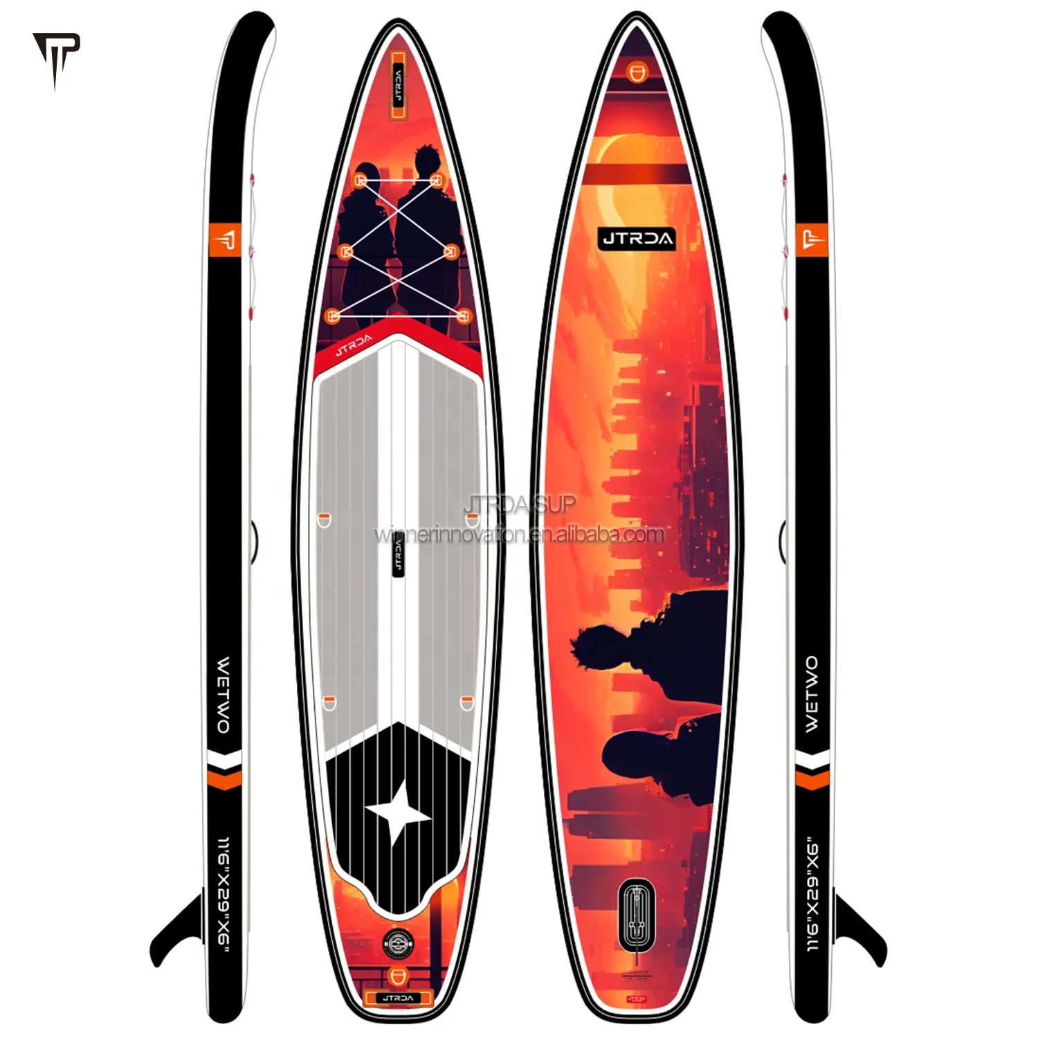 2024 11.6ft SUP European Most Popular  Uv Print Paddle Surfboard Inflatable Paddle Sup Board