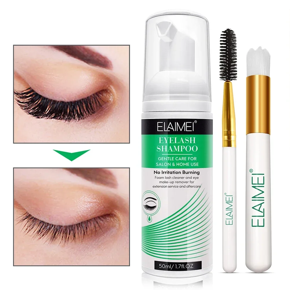 Schneller Make-up-Entferner Schaum 50ml Feiner Dichter Sanfter Wimpernreiniger Shampoo-Mousse Entfernt Künstliche Wimpern