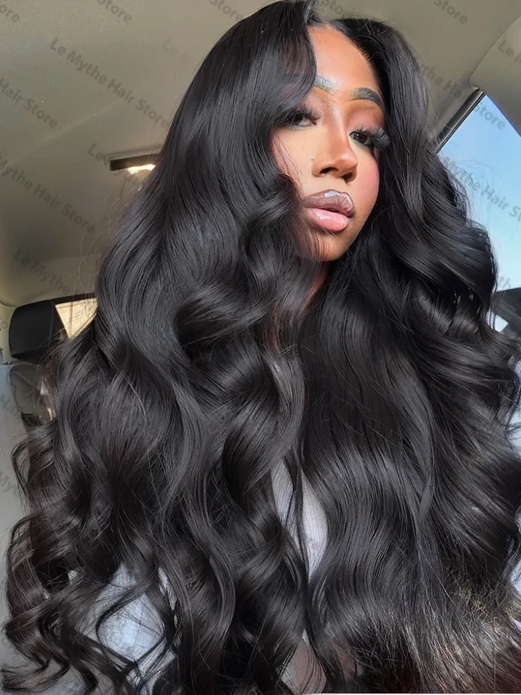 Body Wave 13x4 Lace Front Wig 13x6 Lace Frontal Human Hair Wigs 30 40 Inch Water Wave HD Black 300 Density  5x5 Closure Glueless