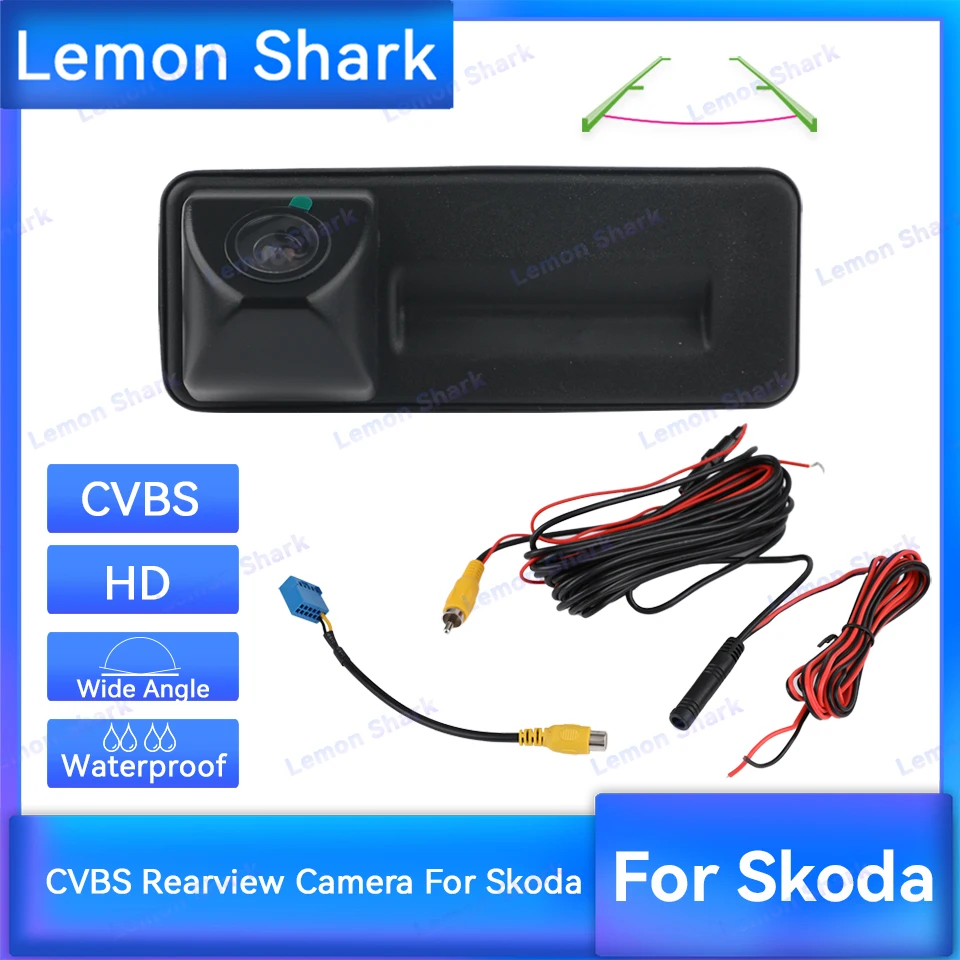 

CVBS Rearview Camera for Skoda Parking Assistant with Trunk Switch Rear Camera for Octavia A5 A7 3 Superb Rapid Yeti Fabia 2