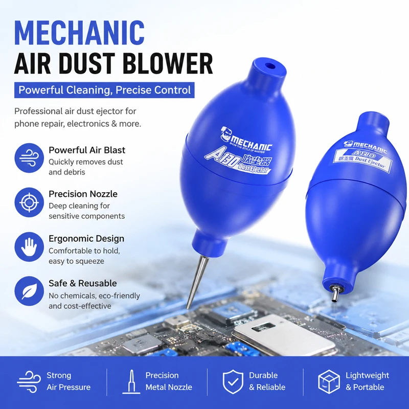 MECHANIC A120/A130 Silicone Powerful Dust Blower for Mobile Phone Computer Motherboard Keyboard Camera Lens Dust Cleaning