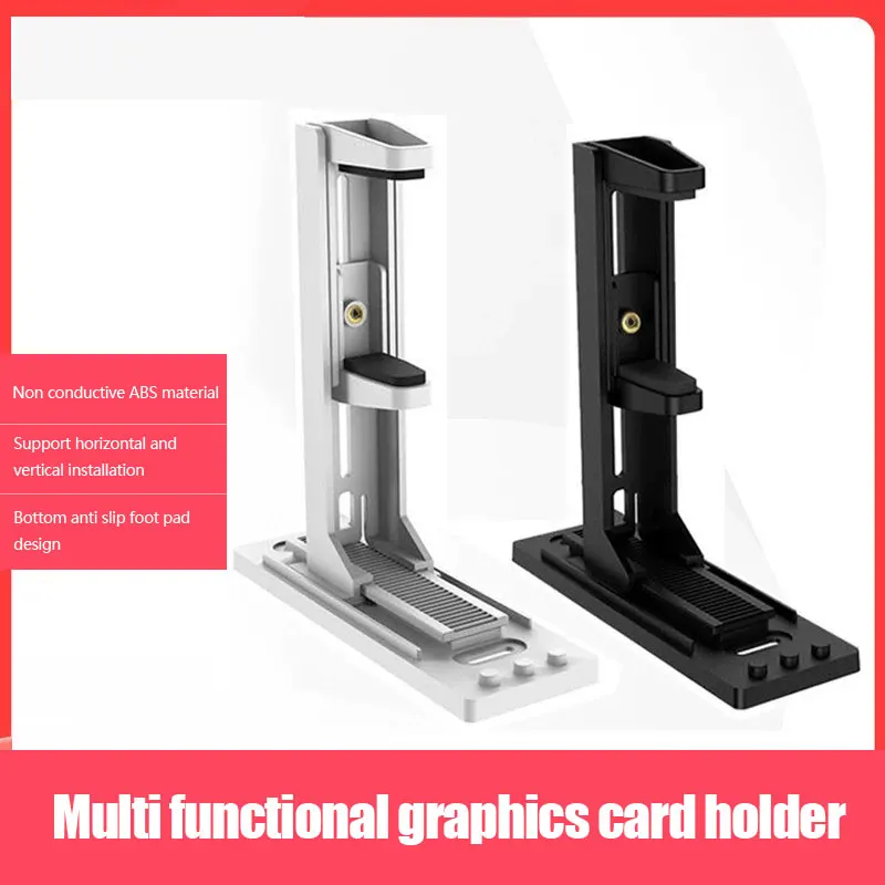 ABS Graphics Card Holder Desktop Computer Support Bracket Adjustable Bracket Jack Vertical Installation Anti Deformation