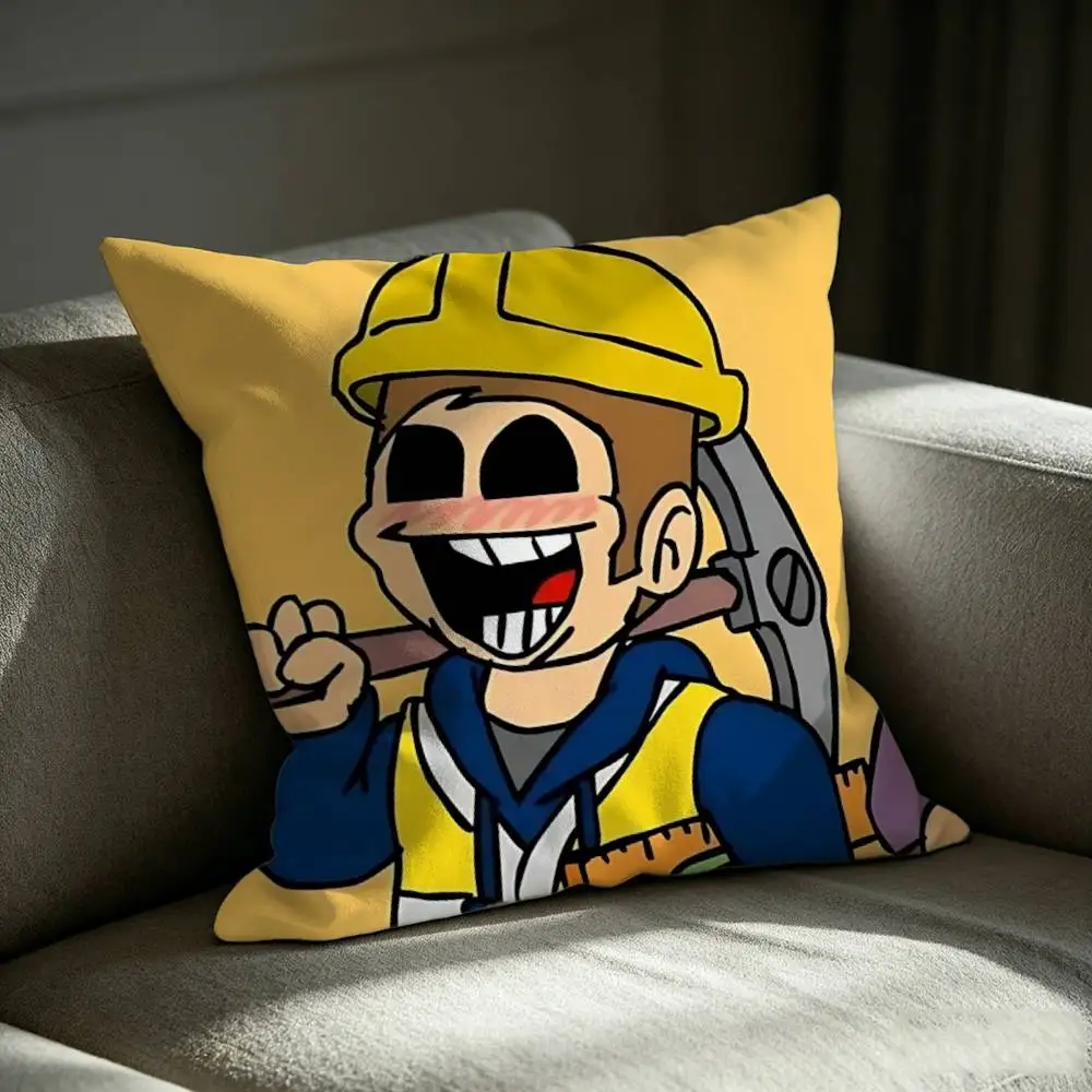 Monster Tom Cartoon E-Eddsworld-Tom Square Sofa Pillow Cover Solid Color Living Room Home Decor Cushion Case