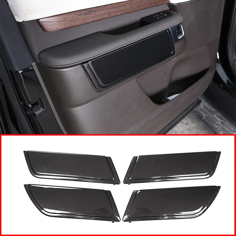 Replacement Parts For Land Rover Discovery 5 2017 2018 ABS Carbon Chrome Interior Door Decoration Panel Cover Trim Accessories