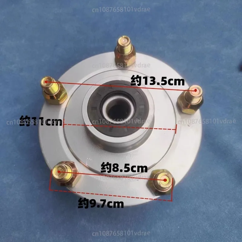 Motorcycle Tricycle Parts 5-Hole Front Wheel Hub 304 Stainless Steel Front Interchangeable Classic Front Brake