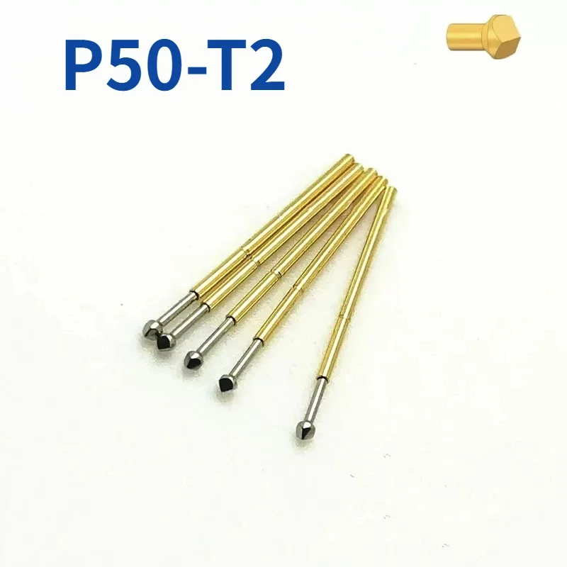 

100PCS/Package P50-T2 Diamond Head Spring Test Probe Tube Diameter 0.68mm Length 16.55mm Used for PCB Pogo Pin