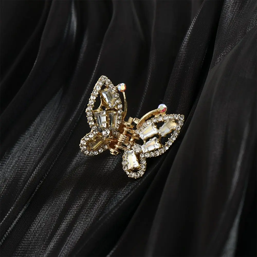 الحلو فتاة أنيقة الكورية حجر الراين فراشة الشعر مخلب اللؤلؤ مشبك شعر إكسسوارات الشعر استيعاب كليب