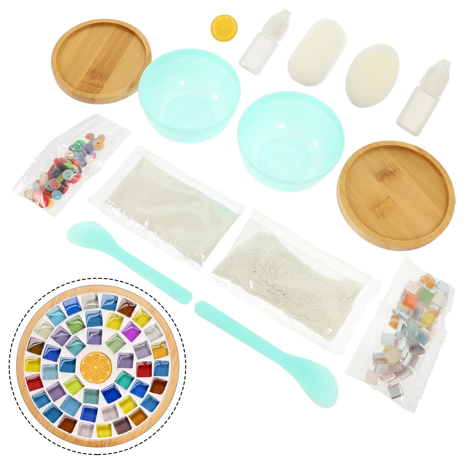 

2 комплекта аппликации, мозаика, подставка, материал, сумка, декор для обеденного стола-чашка «сделай сам»