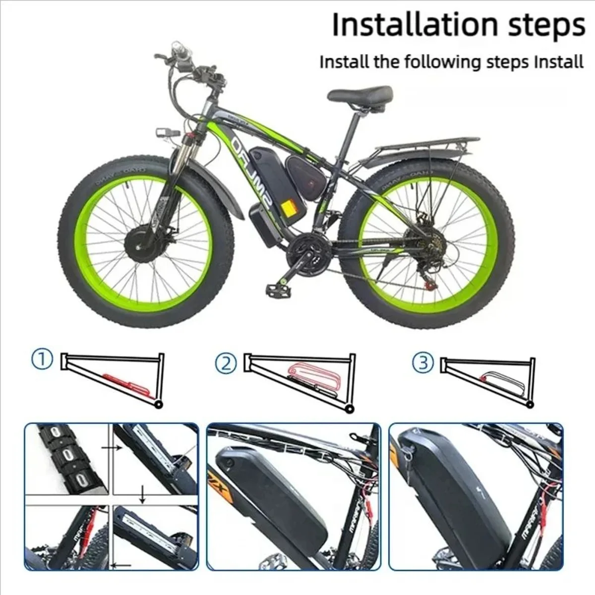 Hailong Батарея 36 В/48 В/52 В 20 Ач/30 Ач Оригинальная литиевая батарея 18650, совместимая с двигателем Bafang BBS02 BBS03 BBSHD