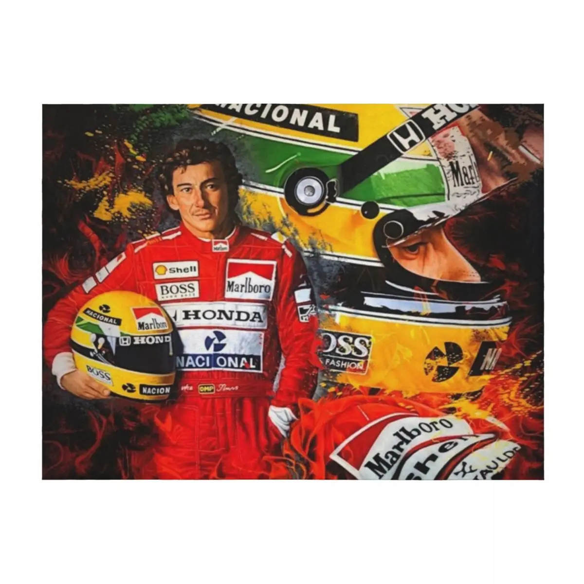 

Fun art Ayrton Senna Throw Blanket anime heavy to sleep Luxury St Decorative Sofa Blankets