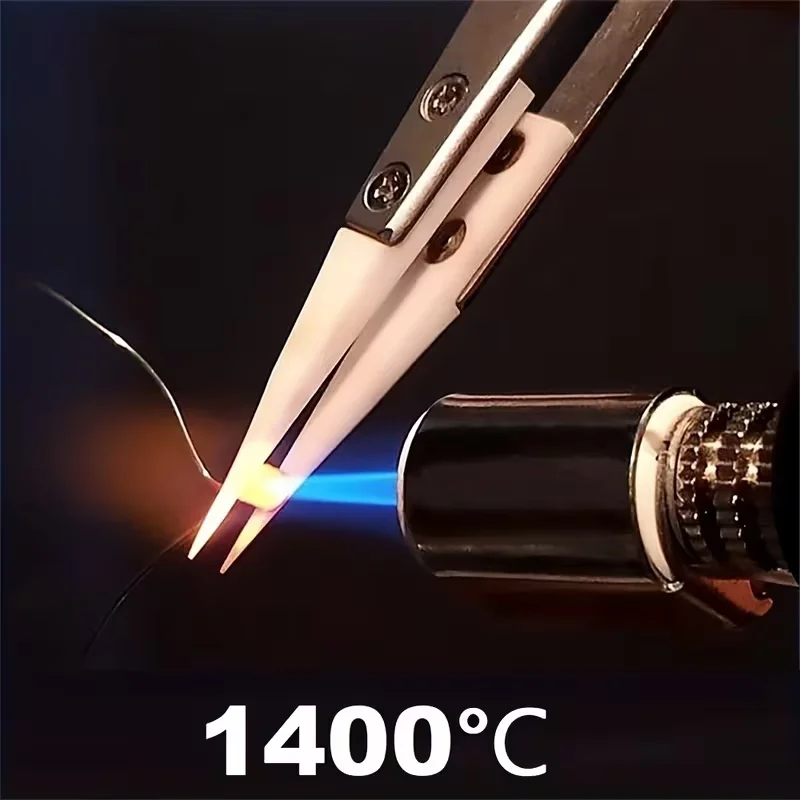 Ceramic Tweezers: Black Handle, High Temperature, Anti-Static, Insulated Gripping Tool image 5
