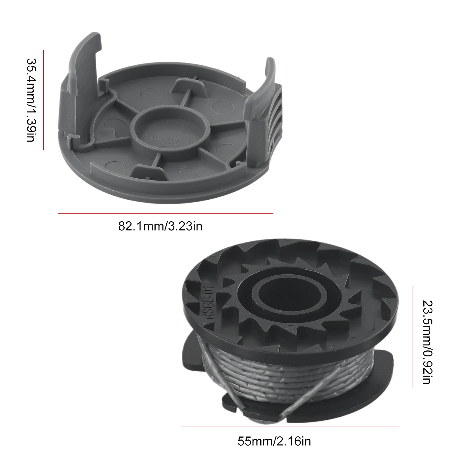 Efficient Replacement Grass Trimmer Line F016800569 F016800385 + Spool Cover Set Fits For BOSCH Easy Grass Cutters